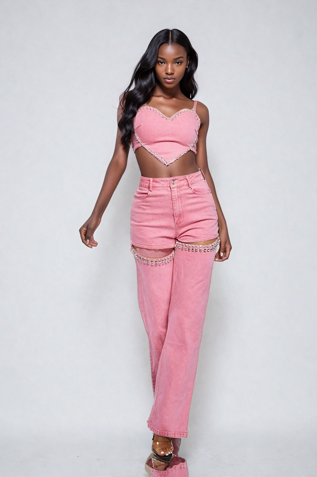Pink Hearts &amp; Diamond Glitz Set